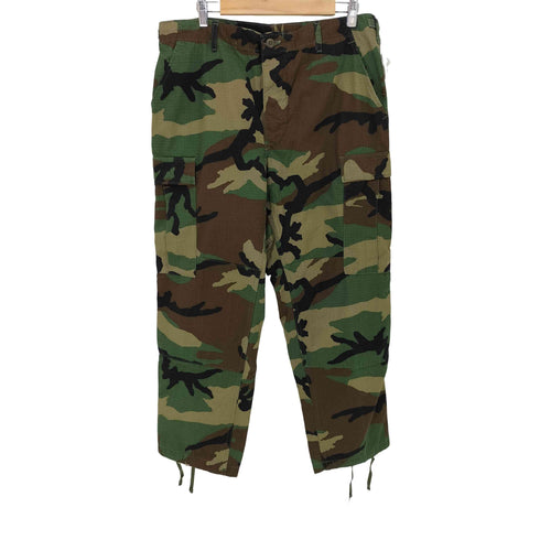 ユーエスアーミー U.S. ARMY 90s 96年会計 ウッドランドカモ サイドアジャスター BDU カーゴパンツ メンズ MEDIUM-SHORT