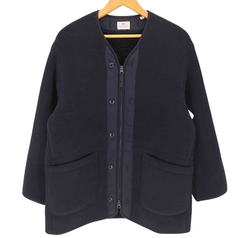 ユニクロ UNIQLO フリースノーカラーコート メンズ JPN:S