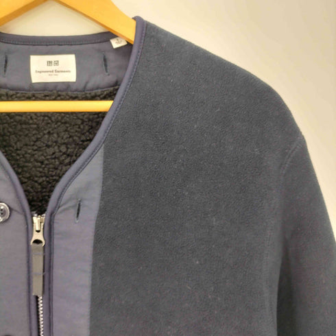 ユニクロ UNIQLO フリースノーカラーコート メンズ JPN:S