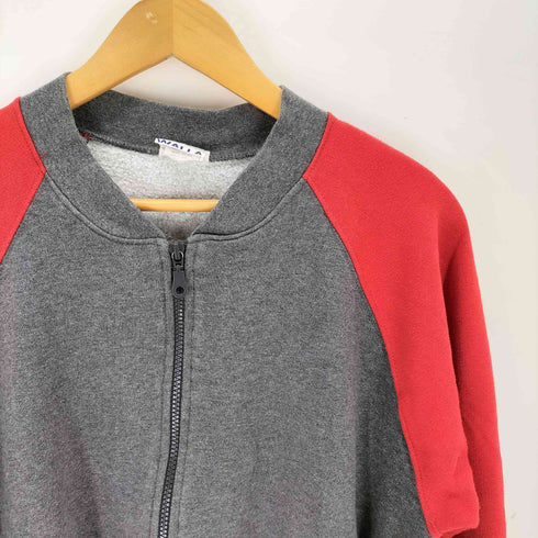 ワラワラスポーツ WALLA WALLA SPORT 90s USA製 バイカラー スウェット ジップアップ ブルゾン メンズ L