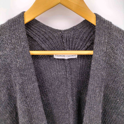 ツモリチサト TSUMORI CHISATO アルパカ混 ボタンレス カーディガン レディース JPN:2