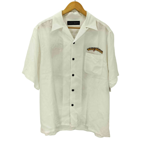 ワコマリア WACKO MARIA × Tim Lehi 26SS 50's Open Collar Shirt White コラボ 虎 タイガー 両面 プリント 開襟 オープンカラー S/S シャツ メンズ JPN:M