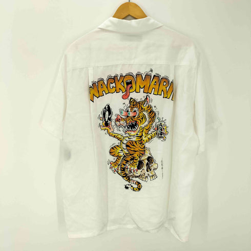 ワコマリア WACKO MARIA × Tim Lehi 26SS 50's Open Collar Shirt White コラボ 虎 タイガー 両面 プリント 開襟 オープンカラー S/S シャツ メンズ JPN:M