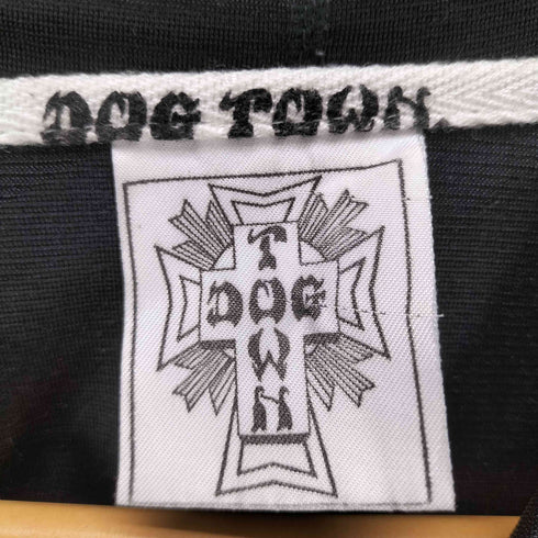ドッグタウン DOG TOWN 90S ロゴ 刺繍 デビル ファイヤー プリント サイドライン プルオーバー パーカー フーディー メンズ FREE