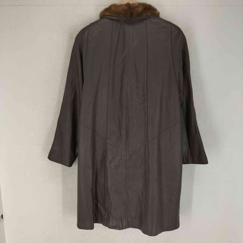Partina lamb leather ラムレザー 羊革 襟ファー ジャケット レディース JPN:M