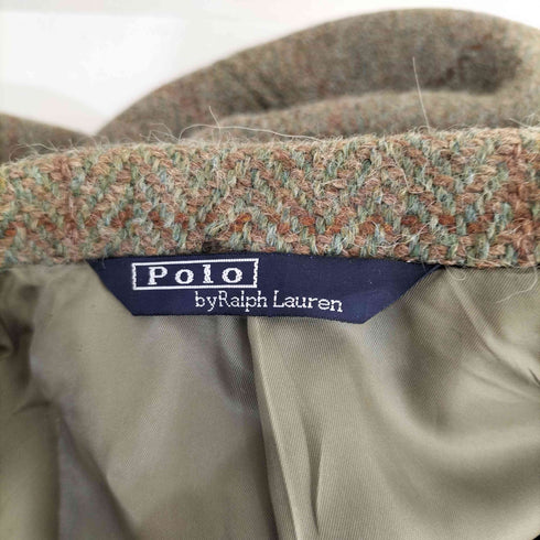 ポロバイラルフローレン Polo by RALPH LAUREN 90-00S 日本製 チェック柄 3B チェンジポケット ツイード ジャケット メンズ AB6