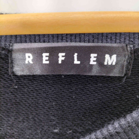 レフレム REFLEM ドラゴン 刺繍 ダメージ 加工 プルオーバー スウェット レディース FREE