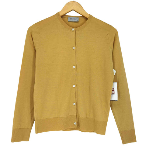 ジョンスメドレー JOHN SMEDLEY イングランド製 ウール 長袖 カーディガン レディース M