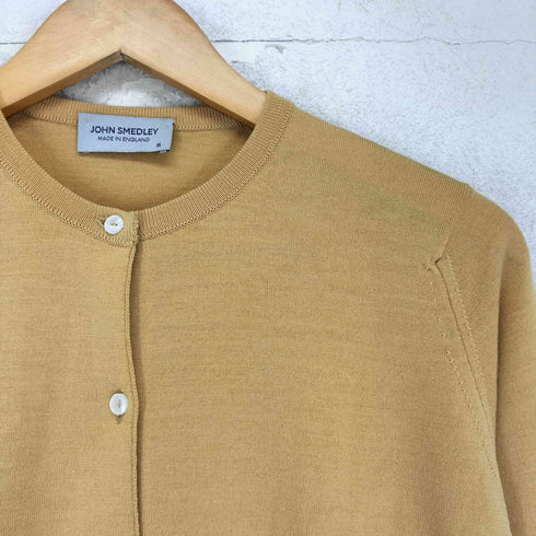 ジョンスメドレー JOHN SMEDLEY イングランド製 ウール 長袖 カーディガン レディース M