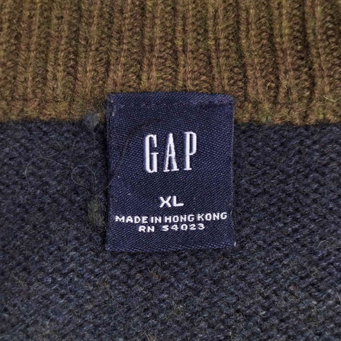 ギャップ Gap 00S OLD ハーフジップメランジニット メンズ import:XL