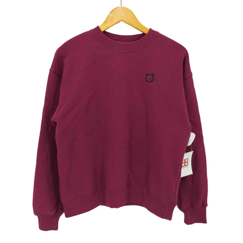 メゾンキツネ MAISON KITSUNE ロゴ パッチ刺繍 クルーネック スウェット レディース import:S