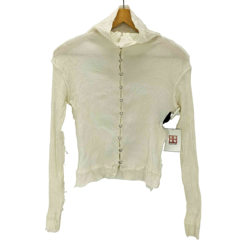alice auaa アリスアウアア gauze blouse shirt 楊柳 退廃 ガーゼ フリンジ 変形 2WAY クロップド ブラウス シャツ レディース 4