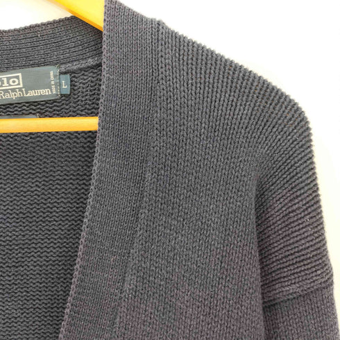 ポロバイラルフローレン Polo by RALPH LAUREN 90S ポニー刺繍 コットン ニット Vネック カーディガン メンズ import:L