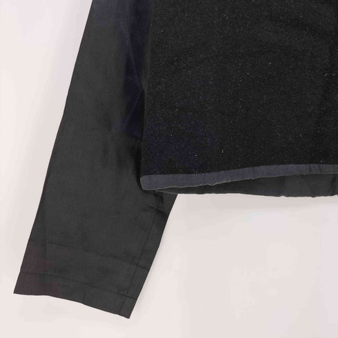トリココムデギャルソン tricot COMME des GARCONS 80-90s サテン切り替えVネックニット シャツ レディース