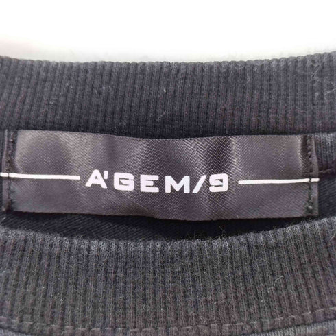 エージェムナイン AGEM/9 スモークロゴ 半袖 Tシャツ メンズ FREE