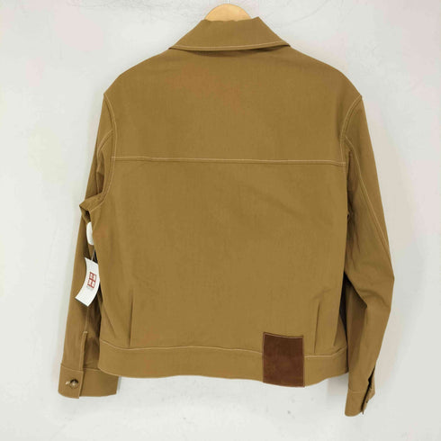 ザラ ZARA コントラストステッチ ボクシーフィットシャツジャケット メンズ import:M