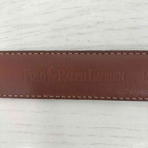 ポロラルフローレン POLO RALPH LAUREN イタリア製 型押し レザー バックル ベルト メンズ