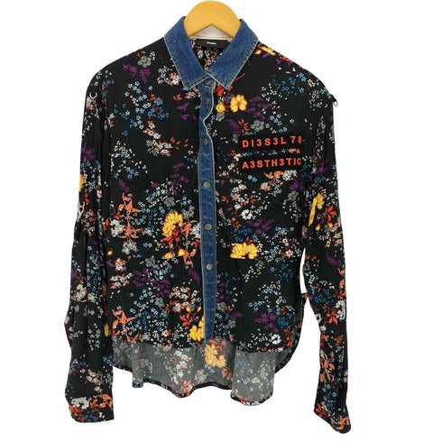 ディーゼル DIESEL フラワーデニムシャツ レディース S