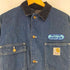 カーハート Carhartt 80S MADE IN USA プリントタグ 裏地ブランケット デニムカバーオールジャケット チョアコート メンズ 8LC