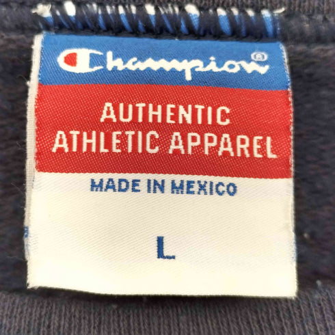 チャンピオン Champion 90s~00s メキシコ製 UNITED STATES NAVY プリント 袖目あり クルーネックスウェット メンズ import:L