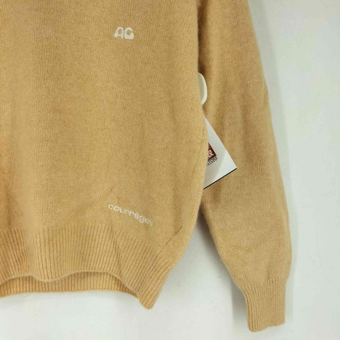 クレージュ courreges ロゴ刺繍 ウールナイロンニット レディース
