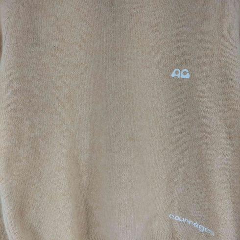 クレージュ courreges ロゴ刺繍 ウールナイロンニット レディース