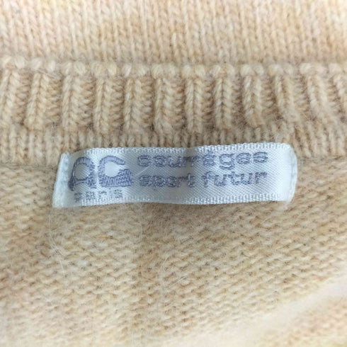 クレージュ courreges ロゴ刺繍 ウールナイロンニット レディース