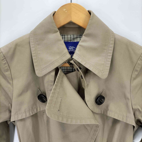 バーバリーブルーレーベル BURBERRY BLUE LABEL 裏地ノバチェック トレンチコート レディース 36