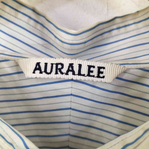 オーラリー AURALEE 251AW COTTON SILK STRIPE SHIRT コットン シルク ストライプ シャツ メンズ 3