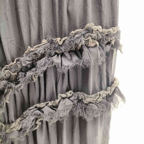 コムデギャルソン COMME des GARCONS 00s 05SS フリル 切替 シアー シフォンスカート レディース M