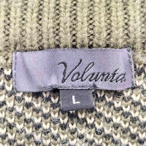 VOLUNTAS ヴォランタス 牛柄 クルーネックニット メンズ import:L