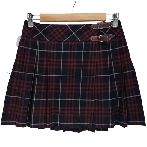 バーバリーブルーレーベル BURBERRY BLUE LABEL ノバチェック ウール ラップスカート レディース JPN:38