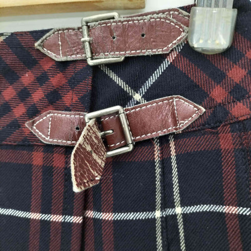 バーバリーブルーレーベル BURBERRY BLUE LABEL ノバチェック ウール ラップスカート レディース JPN:38