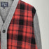 ウールリッチ WOOLRICH チェック切替 エルボーパッチ ダブルフラップポケット ウール カーディガン メンズ import:S