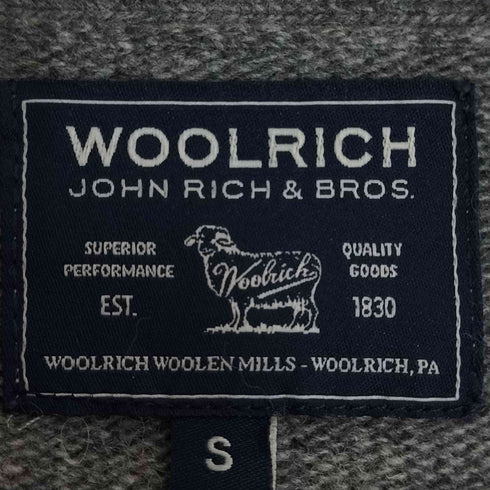 ウールリッチ WOOLRICH チェック切替 エルボーパッチ ダブルフラップポケット ウール カーディガン メンズ import:S