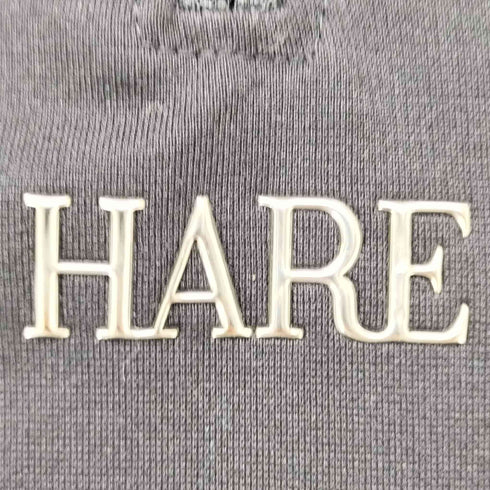 ハレ HARE 半袖ハーフジップ ロゴ メンズ FREE