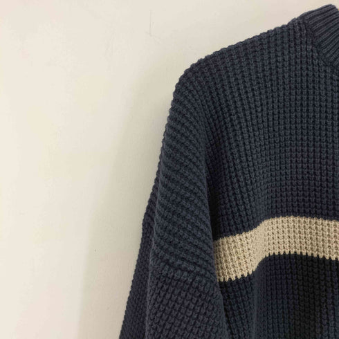 クラフトアンドバロー Croft&Barrow 00s フロントライン コットンニット メンズ import:L