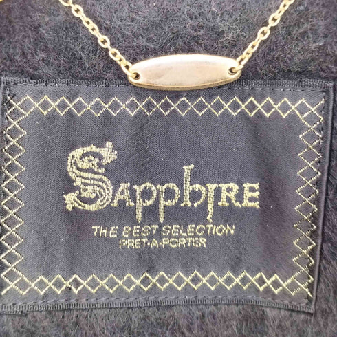 SAPPBRRE ミンクファー アルパカウール フックボタン スタンドカラーコート メンズ