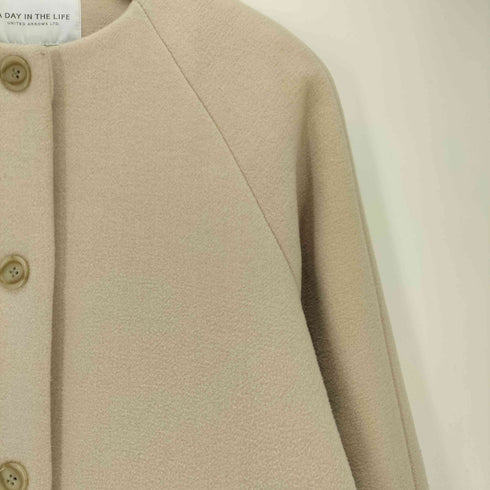 アデイインザライフユナイテッドアローズ A day in the life UNITED ARROWS ノーカラー ボタン ロングコート レディース JPN:36