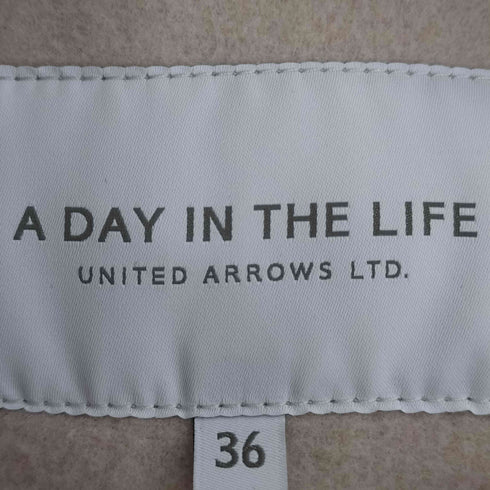 アデイインザライフユナイテッドアローズ A day in the life UNITED ARROWS ノーカラー ボタン ロングコート レディース JPN:36