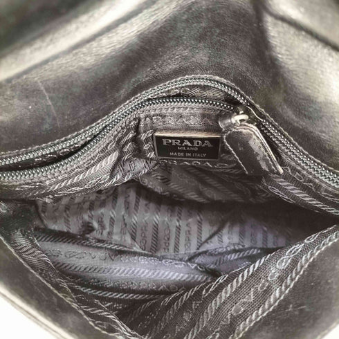 プラダ PRADA ロゴ プラスチックチェーン レザー ショルダーバッグ メンズ
