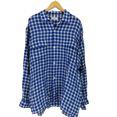 サンリミット Sans limite 26SS 大開襟リネンギンガムシャツ メンズ 3