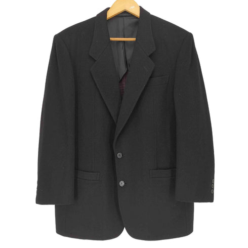 ランバンパリ LANVIN PARIS カシミヤ15%混 裏地グレンチェック 2B テーラードジャケット メンズ