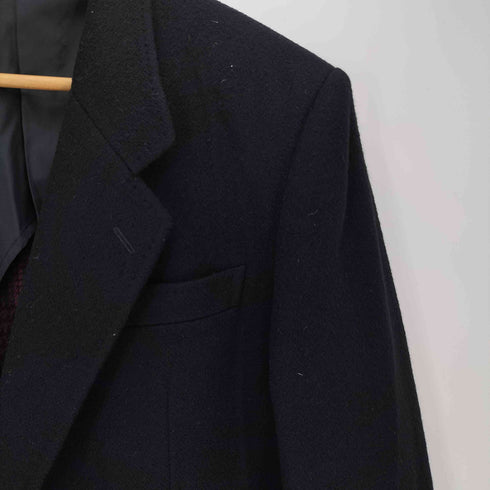 ランバンパリ LANVIN PARIS カシミヤ15%混 裏地グレンチェック 2B テーラードジャケット メンズ