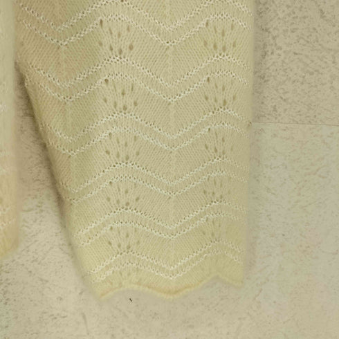 LANSOIR Angora アンゴラ混 カギ編み セーター レディース JPN:M