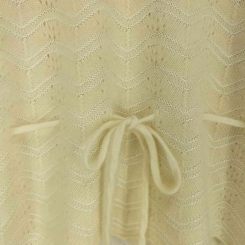 LANSOIR Angora アンゴラ混 カギ編み セーター レディース JPN:M