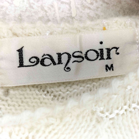LANSOIR Angora アンゴラ混 カギ編み セーター レディース JPN:M