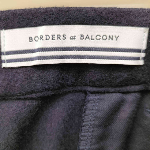 ボーダーズアットバルコニー borders at balcony 1タック ジップフライ ウール パンツ レディース 36