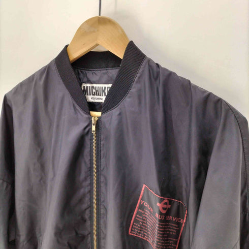 ミチコロンドン MICHIKO LONDON 80S ロゴパッチ バックプリント ナイロン スカジャン メンズ
