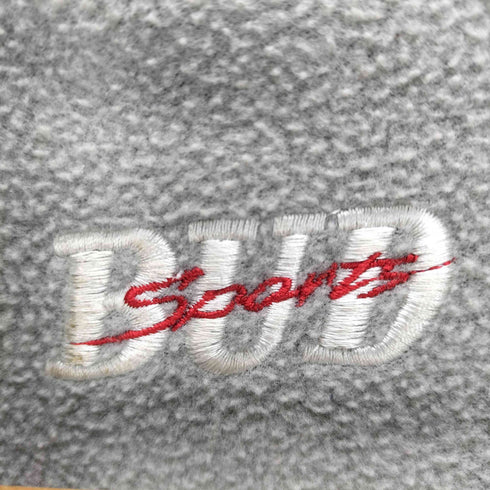 バドワイザー Budweiser 90S リバーシブル ハーフジップ プルオーバー 刺繍 ロゴ 裏面フリース 企業 メンズ import:L